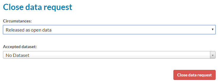 Close data request
